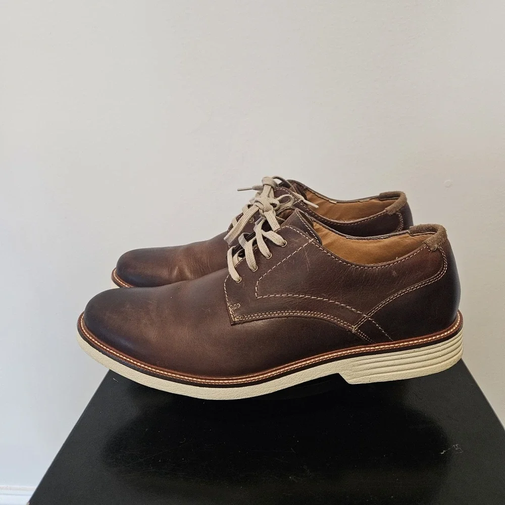 Dockers Parkway Oxford Mens Brown Lace Ups Water Stain Resistant Shoe Size 11.5